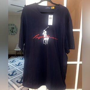 NewXLT by Ralph Lauren Navy Blue Men's Large Logo Tee Shirt